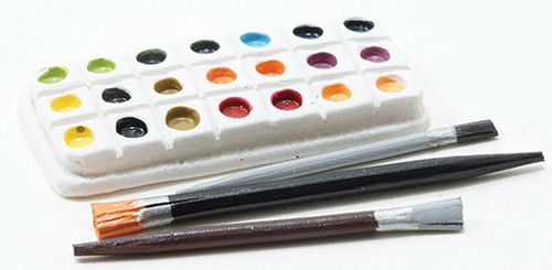 Paint Palette with 3 Brushes